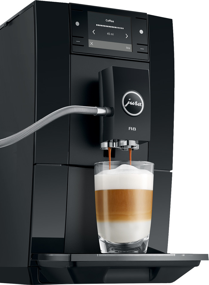 JURA A8 Piano Black (EA) linkerkant