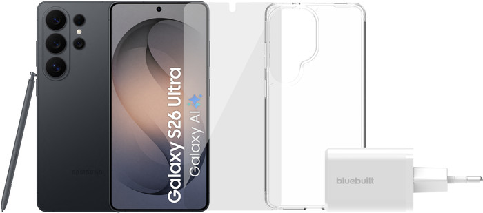 Samsung Galaxy S26 Ultra 256GB Black 5G + Complete Accessory Pack Main Image