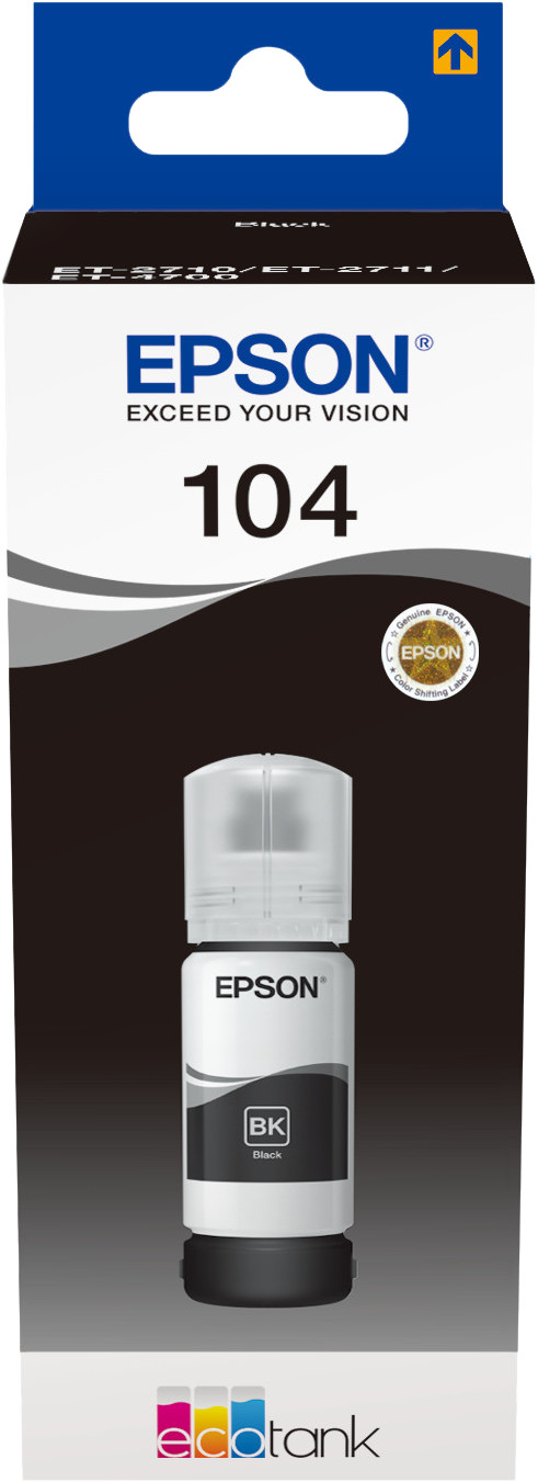 Epson 104 Inktflesje Zwart Main Image
