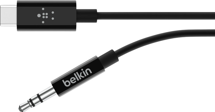 Belkin Rockstar USB-C to 3.5mm Cable Converter 0.9m Black Main Image