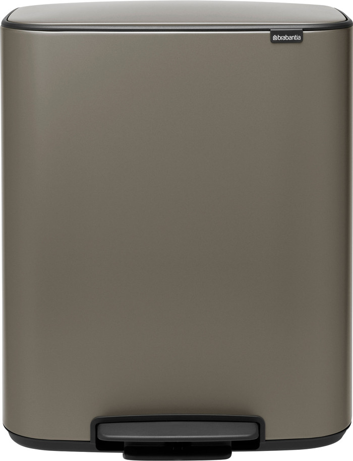 Brabantia Bo Pedal Bin 60 Liter Platinum Main Image