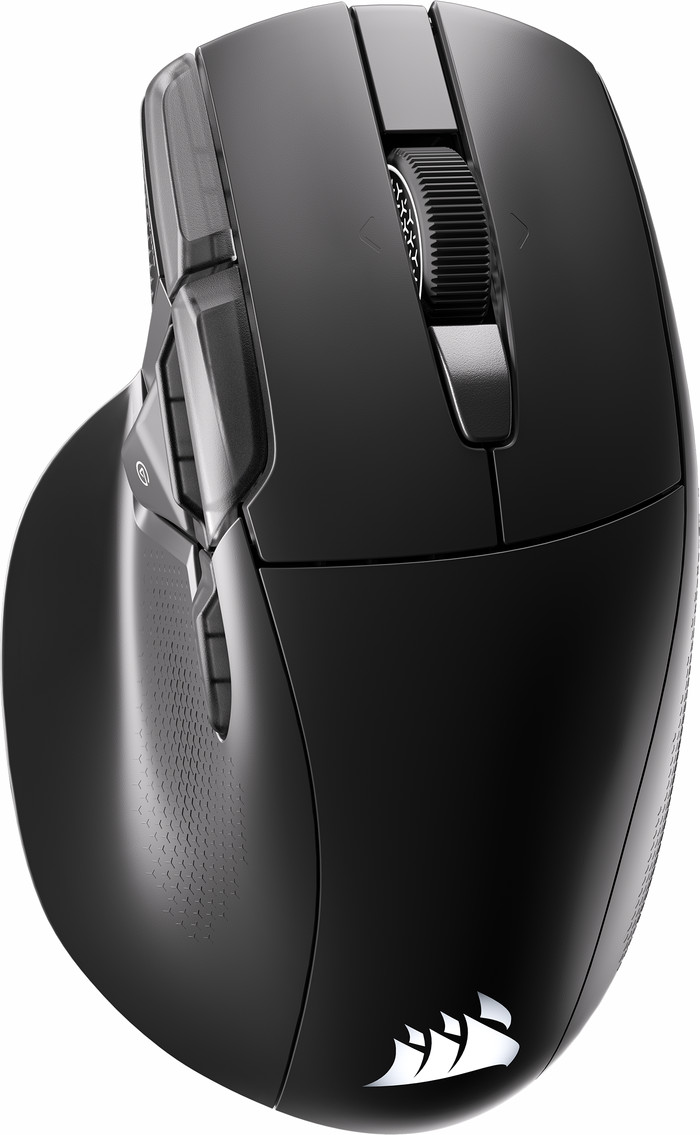 Corsair Nightsword V2 Stream Deck Draadloze Gaming Muis Zwart voorkant