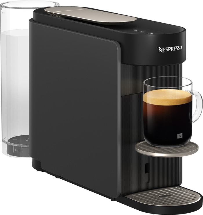 De'Longhi Nespresso ENV200GYAE Vertuo UP Antraciet + Aeroccino rechterkant