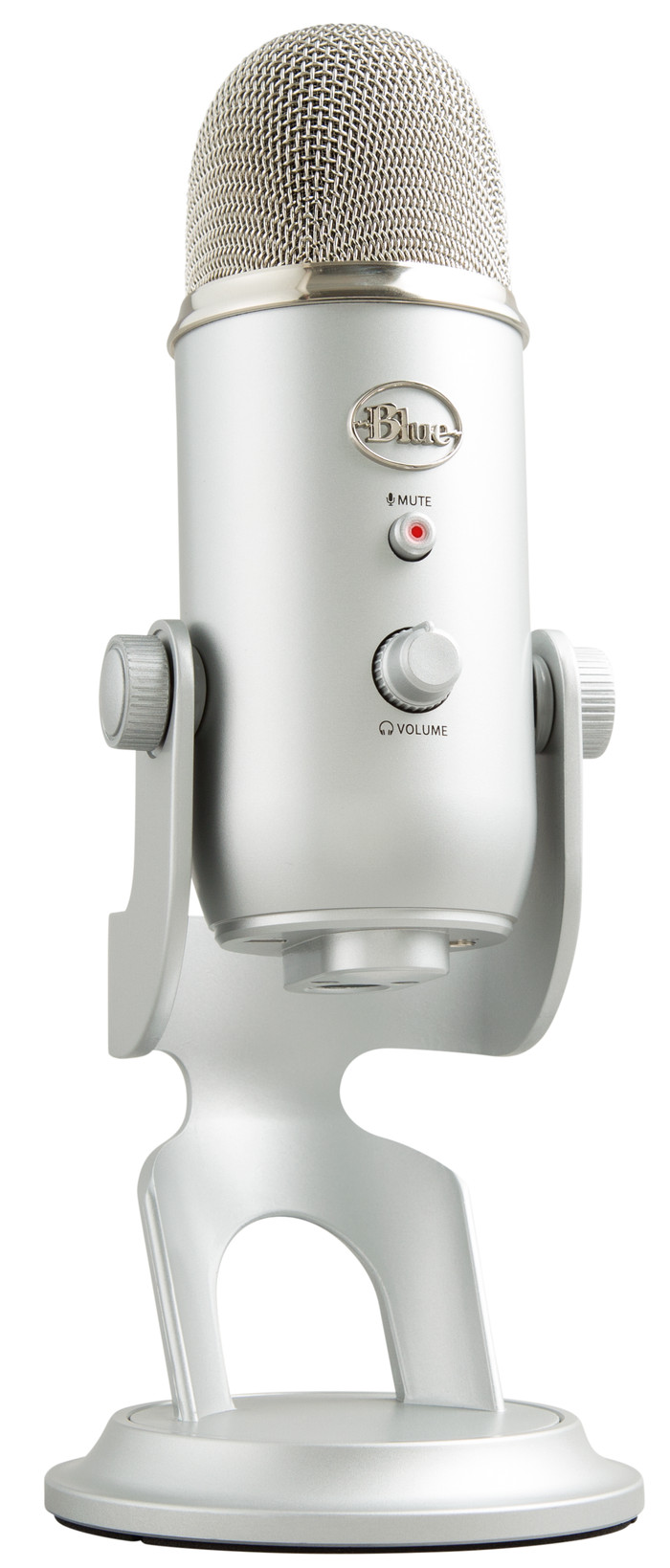 Blue Yeti Silver front