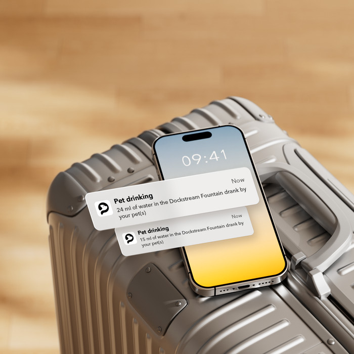 Petlibro Drinkfontein met App PLWF105 Zwart product in gebruik