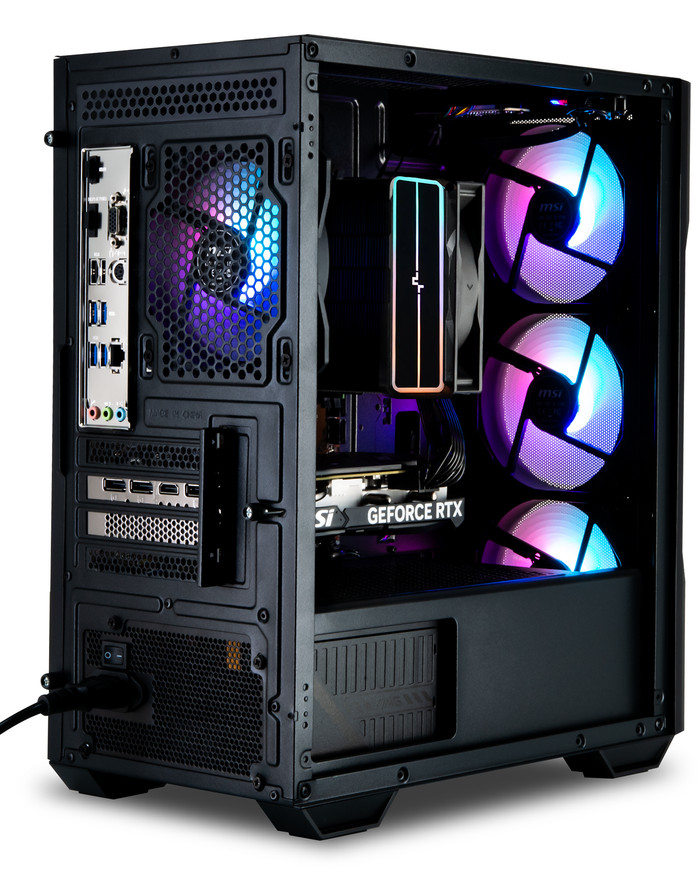 Cobalt x Powered by MSI - Tier 1 - RTX 5060 Ti 8GB - Ryzen 7 achterkant