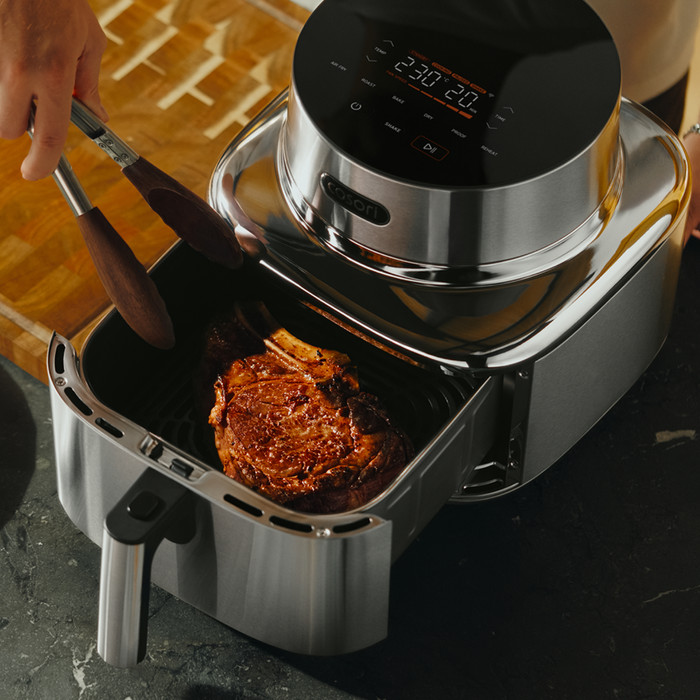 Cosori Iconic Single 6.2L RVS product in gebruik
