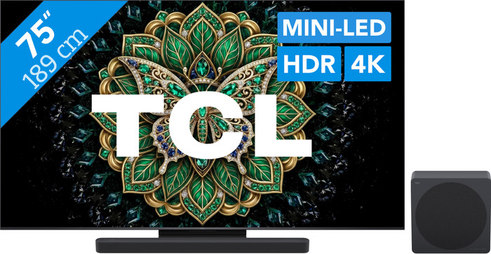 TCL QD Mini-led 75" C69K Pro (2026) + TCL A65K Main Image