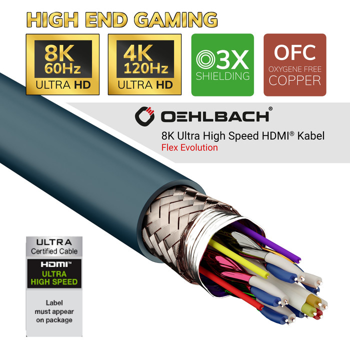 Oehlbach Flex Evolution 4K UHD HDMI 1.5m detail