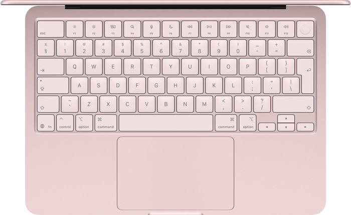 Apple MacBook Neo (2026) A18 Pro 512GB met Touch ID Blush QWERTY bovenkant