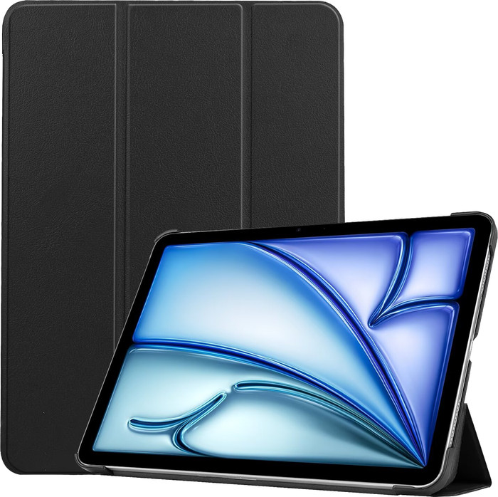 Just In Case Smart Tri-Fold Apple iPad Air (2026/2025/2024) Book Case Zwart samengesteld product