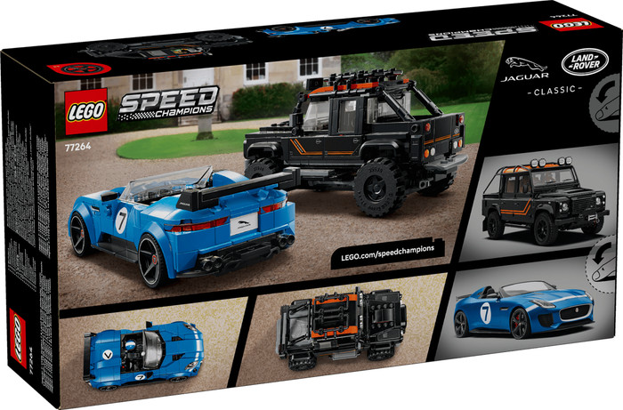 LEGO Speed Champions Jaguar Project 7 en Land Rover Defender 77264 verpakking