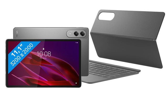 Lenovo Yoga Tab 11,1 inch 256GB Wifi Grijs met Stylus + Toetsenbord Hoes AZERTY Main Image