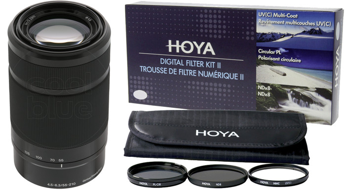 Sony E 55-210mm f/4.5-6.3 OSS Black + Hoya Digital Filter Kit 49mm Main Image