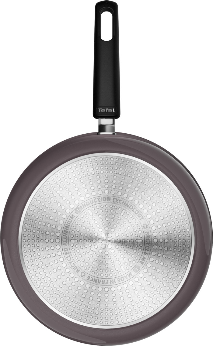 Tefal Ceramic Control Grey hapjespan 24 cm + deksel onderkant