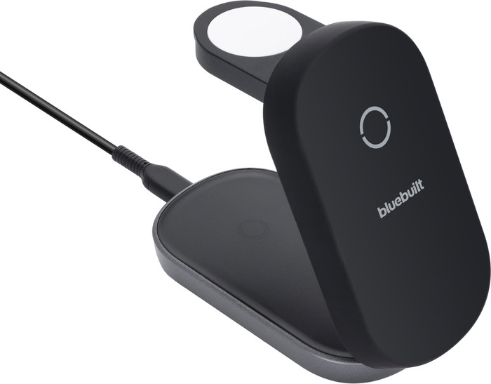 BlueBuilt 3-in-1 Draadloze Oplader met MagSafe en Qi2 25W Zwart Main Image