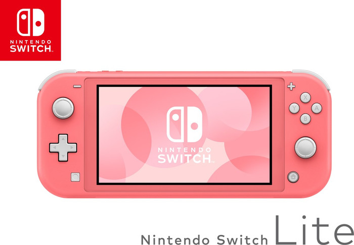 Nintendo Switch Lite Koraal + Bigben Officiële Nintendo Switch Lite Beschermtas voorkant