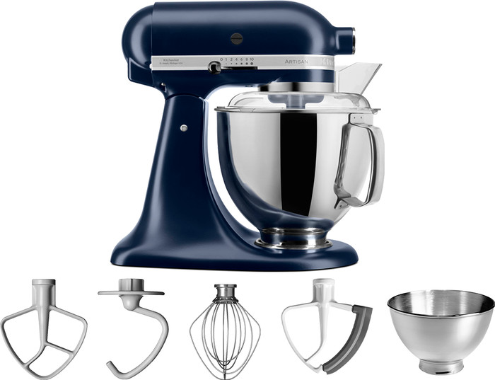KitchenAid ARTISAN Robot Da Cucina 4,8L 5KSM175PSEMF – Tritacarne Incluso – Colore Blu Nebbia – Movimento Planetario