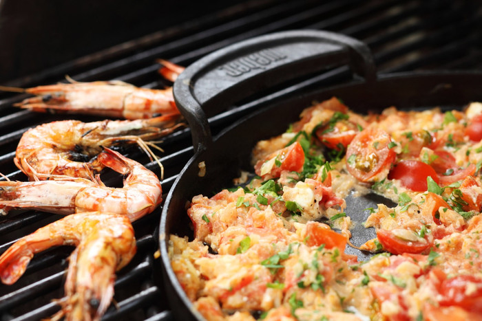 Weber GBS griddle product in use