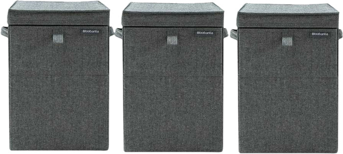 Brabantia Wasboxen Pepper Black Triple Pack Main Image