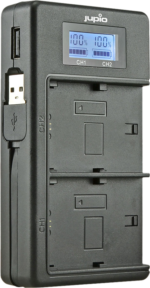 Jupio USB Duo Charger LCD voor Canon LP-E17 Main Image