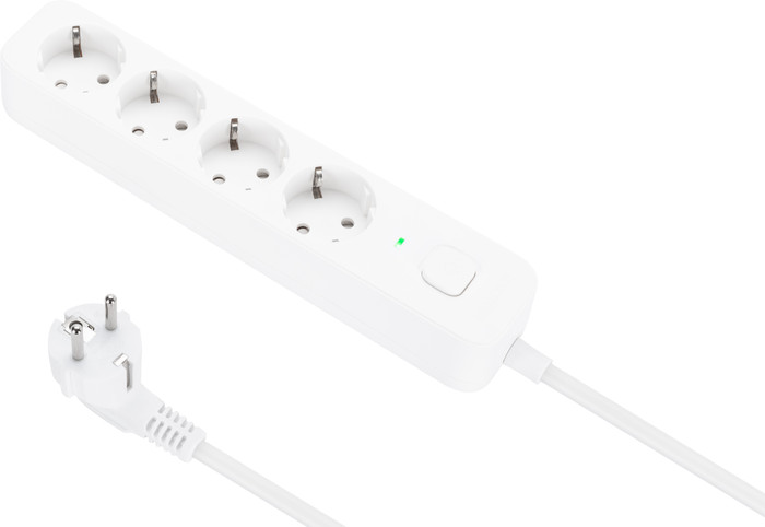 BlueBuilt Stekkerdoos 4-voudig 3 meter Wit rechterkant