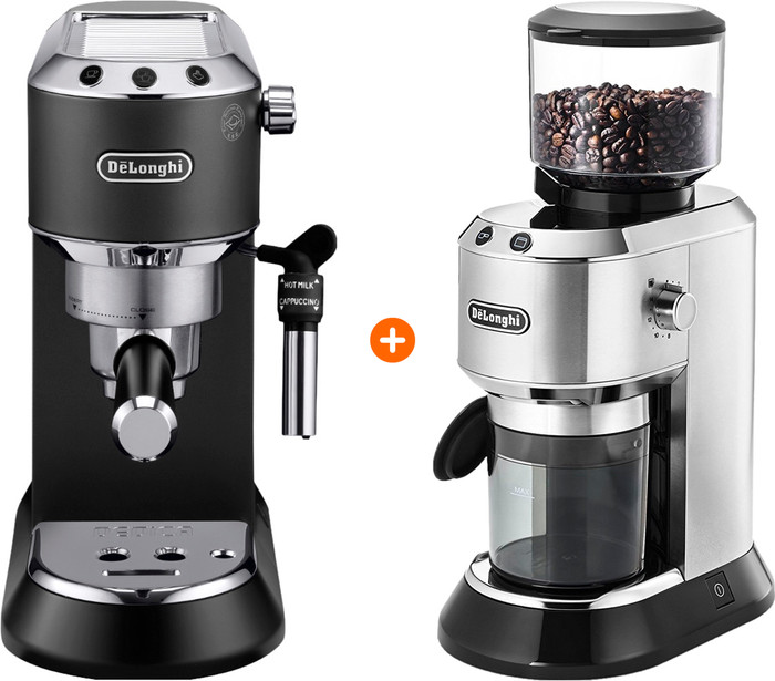 De'Longhi EC685.BK Dedica Zwart + Koffiemolen Main Image