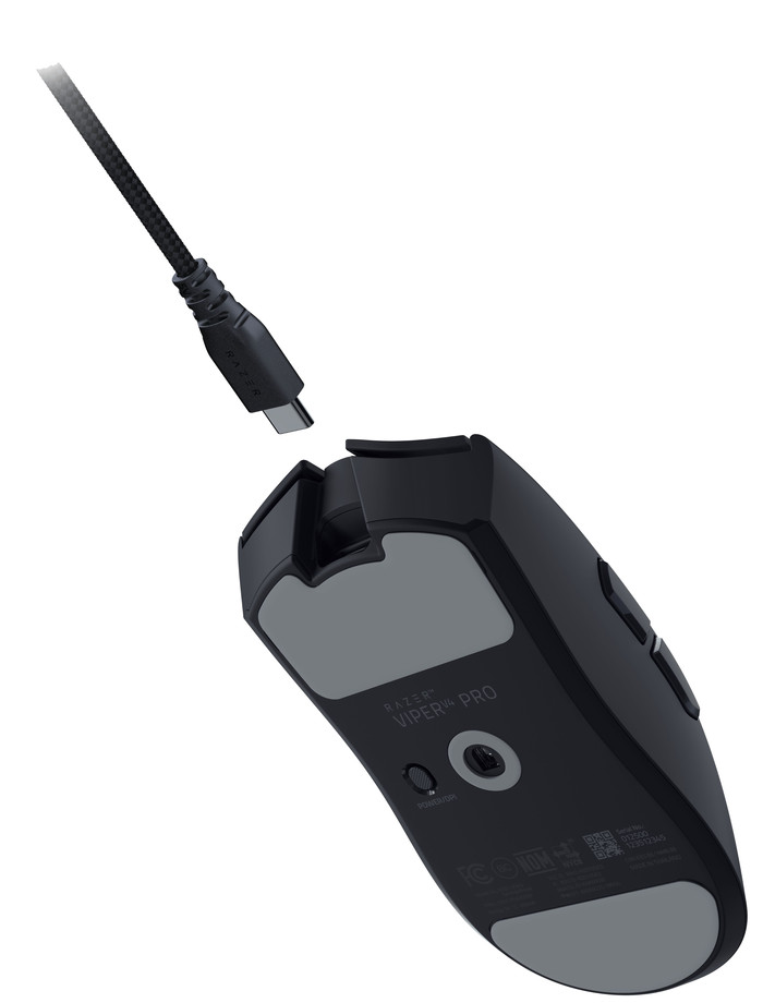 Razer Viper V4 Pro Wireless Gaming Muis Zwart onderkant