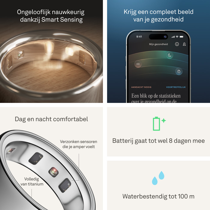 Oura Ring 4 Maat 6 Zilver visual leverancier