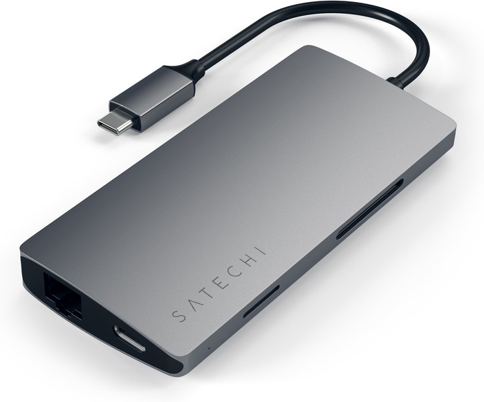 Satechi USB-C to USB-A, Ethernet, and HDMI Dock Space Gray null