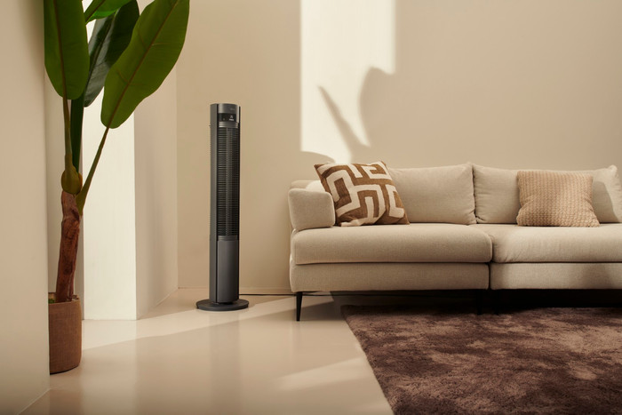 Duux Elevate Smart Grijs product in gebruik