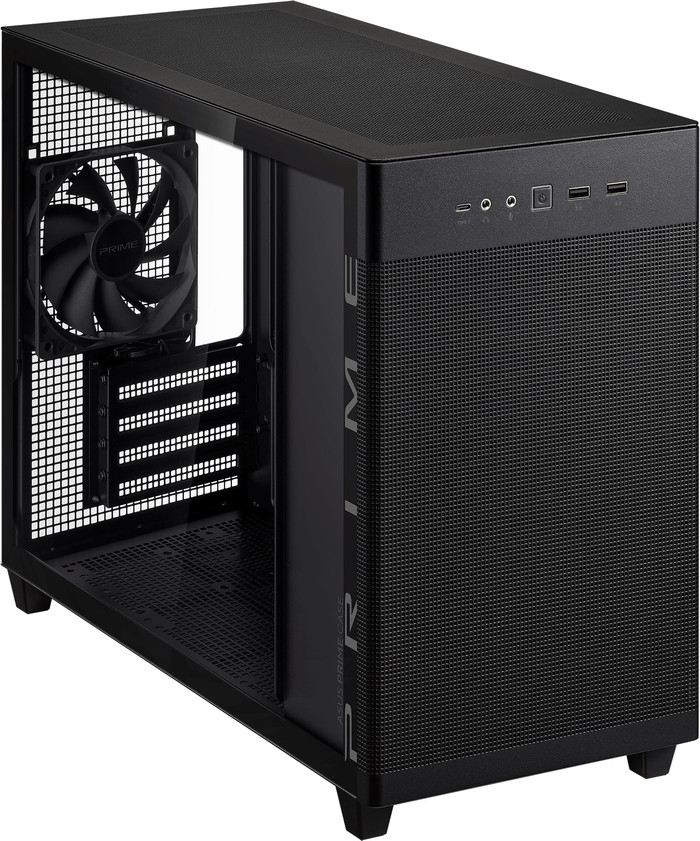 ASUS PRIME AP201 TG Zwart bovenkant
