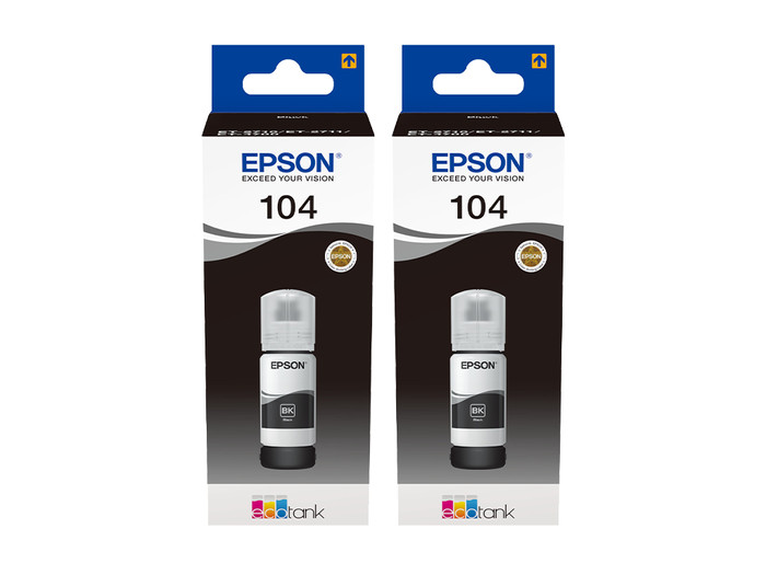 Epson 104 Inktflesjes Zwart Duo Pack Main Image