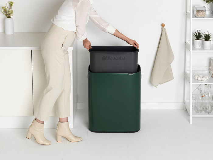 Brabantia Bo Touch Bin 60 Litres Pine Green produit à l'usage