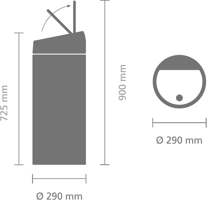 Brabantia Touch Bin 30L Metallic Gold visual supplier