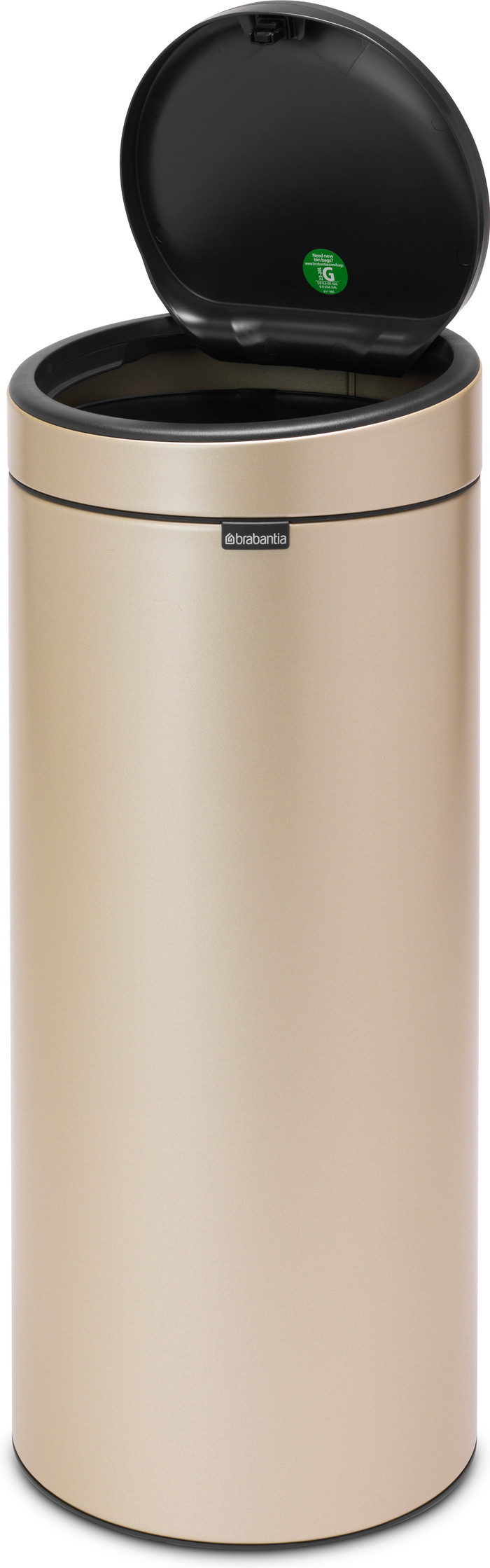 Brabantia Touch Bin 30L Metallic Gold front