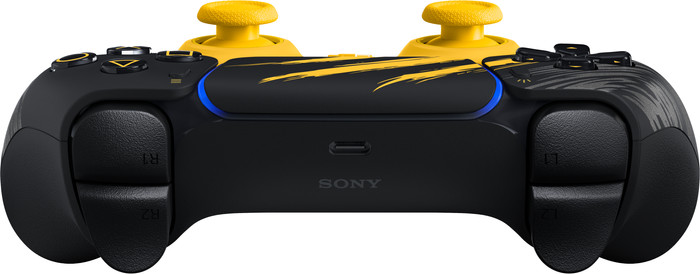 Sony PlayStation 5 DualSense Draadloze Controller Wolverine Battle Yellow Limited Edition achterkant