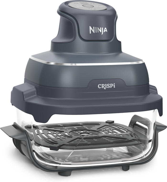 Ninja CRISPi 4-in-1 Glazen Airfryer Blauw linkerkant