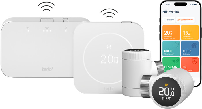 tado Draadloze Slimme Thermostaat X Multi Room Startpakket 2e Generatie (2 Radiatorknoppen) detail