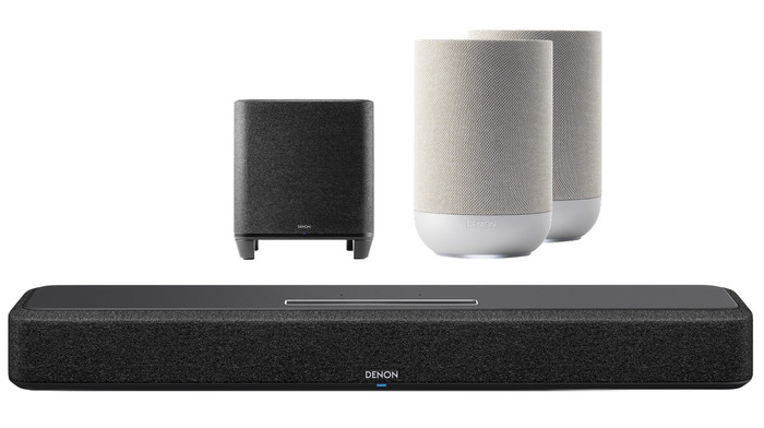 Denon Home Soundbar 550 + Denon Home Subwoofer + Denon Home 200 Silver (2x) Main Image