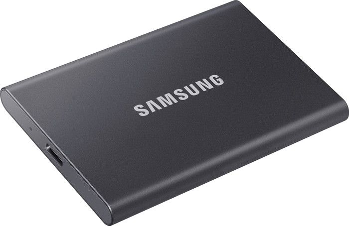 Samsung T7 Portable SSD 1TB Grijs bovenkant
