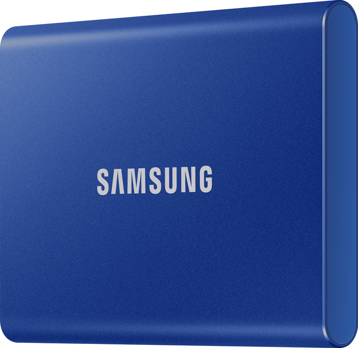 Samsung T7 Portable SSD 1TB Blauw rechterkant