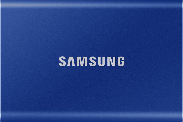Samsung T7 Portable SSD 1TB Blauw voorkant