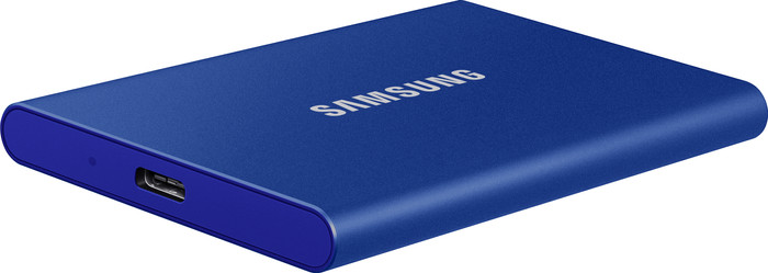 Samsung T7 Portable SSD 2TB Blauw onderkant