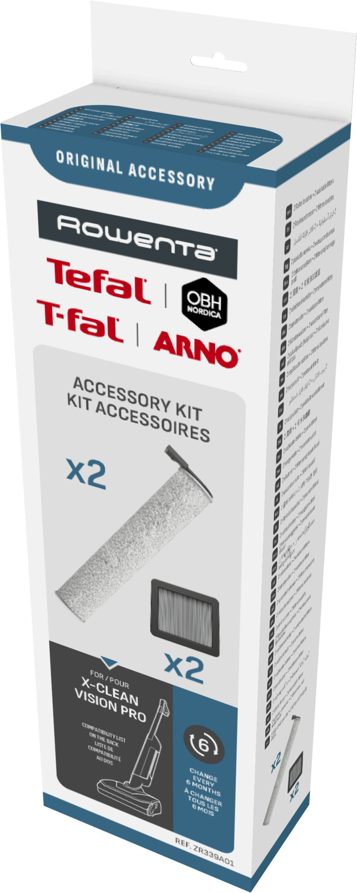 Rowenta ZR339A accessory set X-Clean Vision packaging