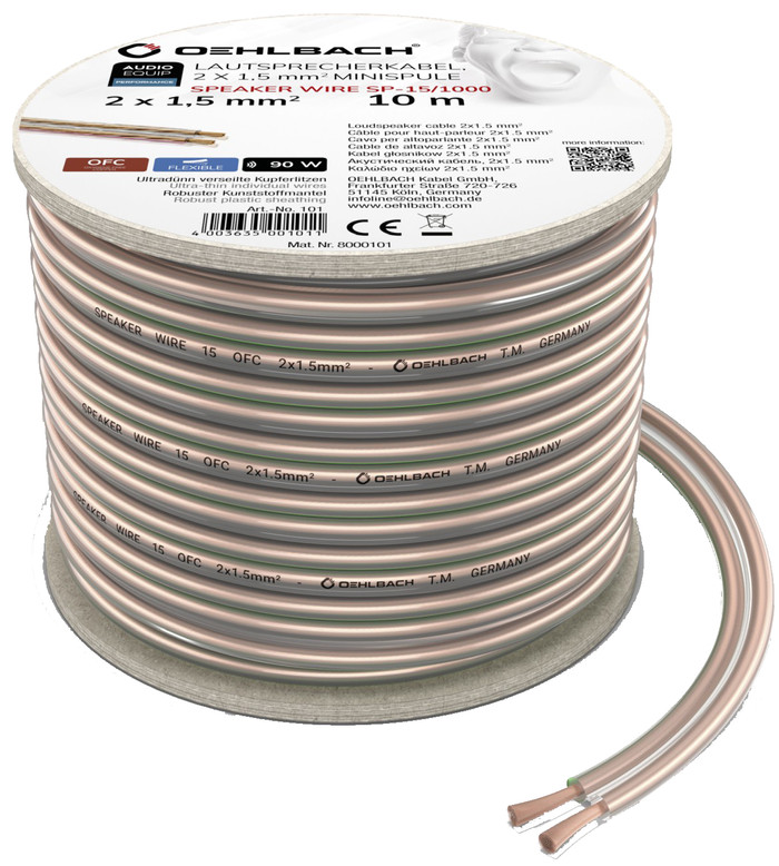 Oehlbach Luidsprekerkabel (2 x 1,5 mm) 10 meter Main Image