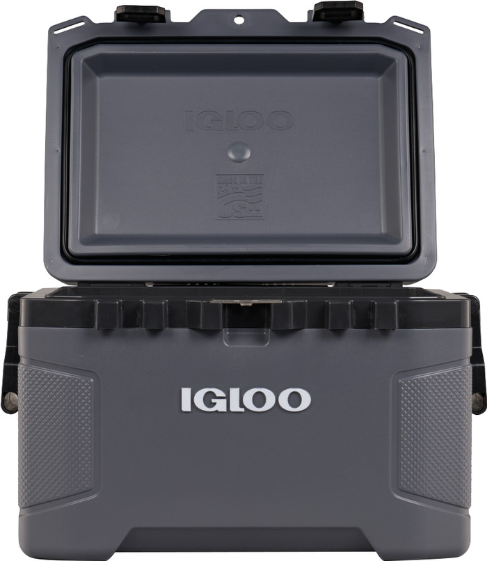 Igloo Trailmate 52 QT Carbonite Roller Cooler front
