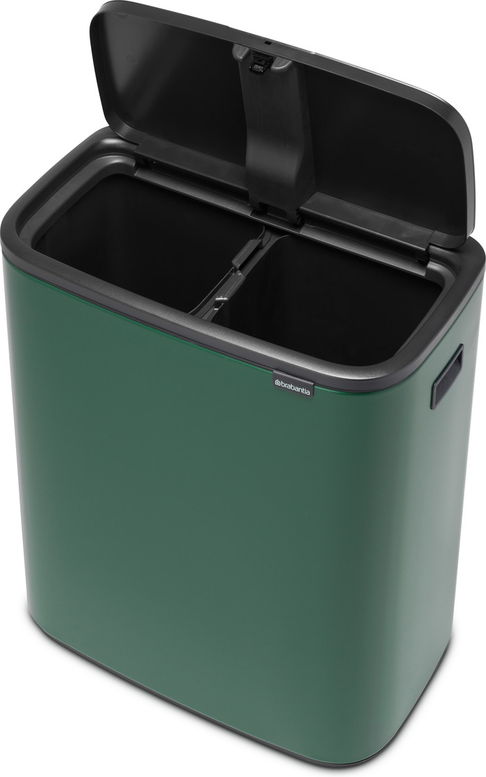 Brabantia Bo Touch Bin 2 x 30 Liter Pine Green + Vuilniszakken (120 stuks) detail