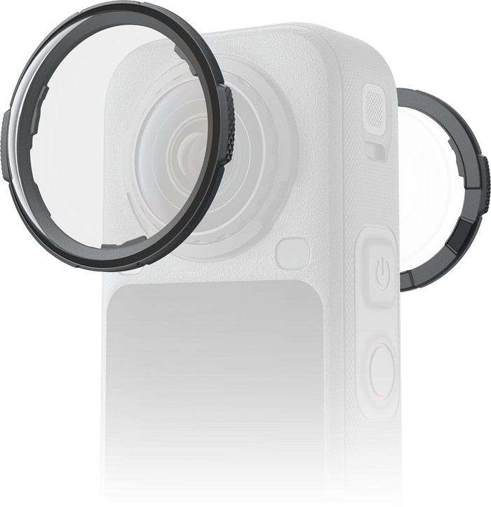 Insta360 X6 Standard Lens Guards product in gebruik