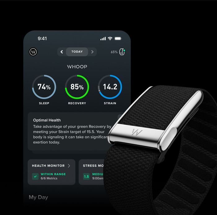 WHOOP MG Life Black detail